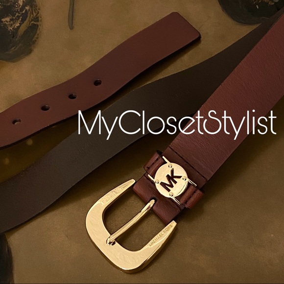 Michael Kors Accessories - Michael Kors Gold AUTHENTIC Leather Belt New 32-36